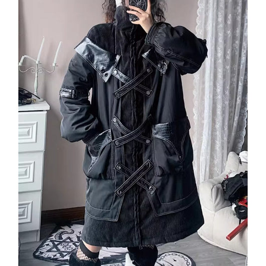 Stand collar padded coat E7021