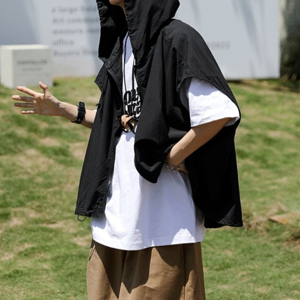 Zip-up vest with hood HL2557