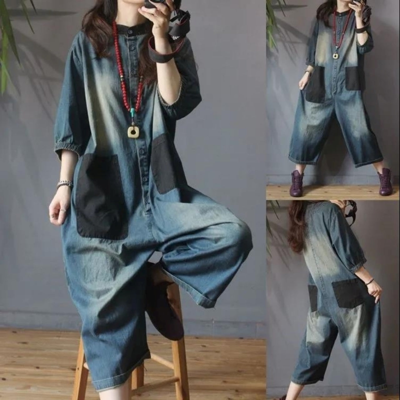 Denim all in one D0081