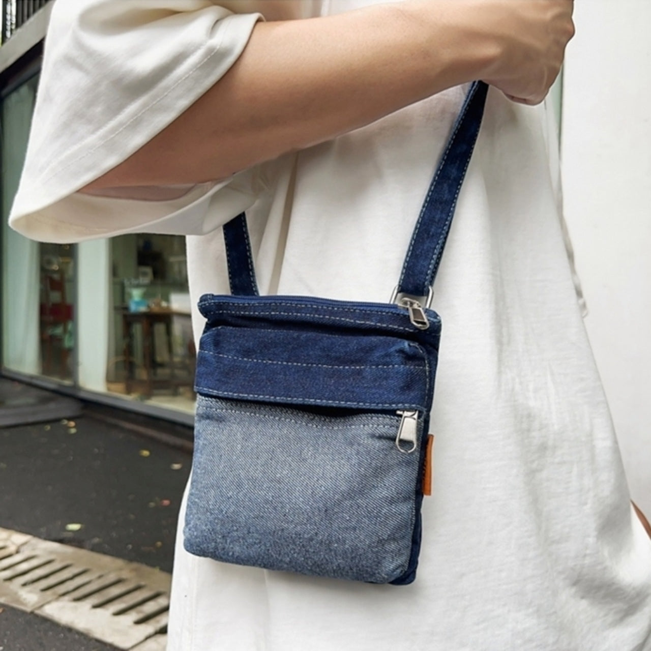 Denim Mini Shoulder Bag D0038