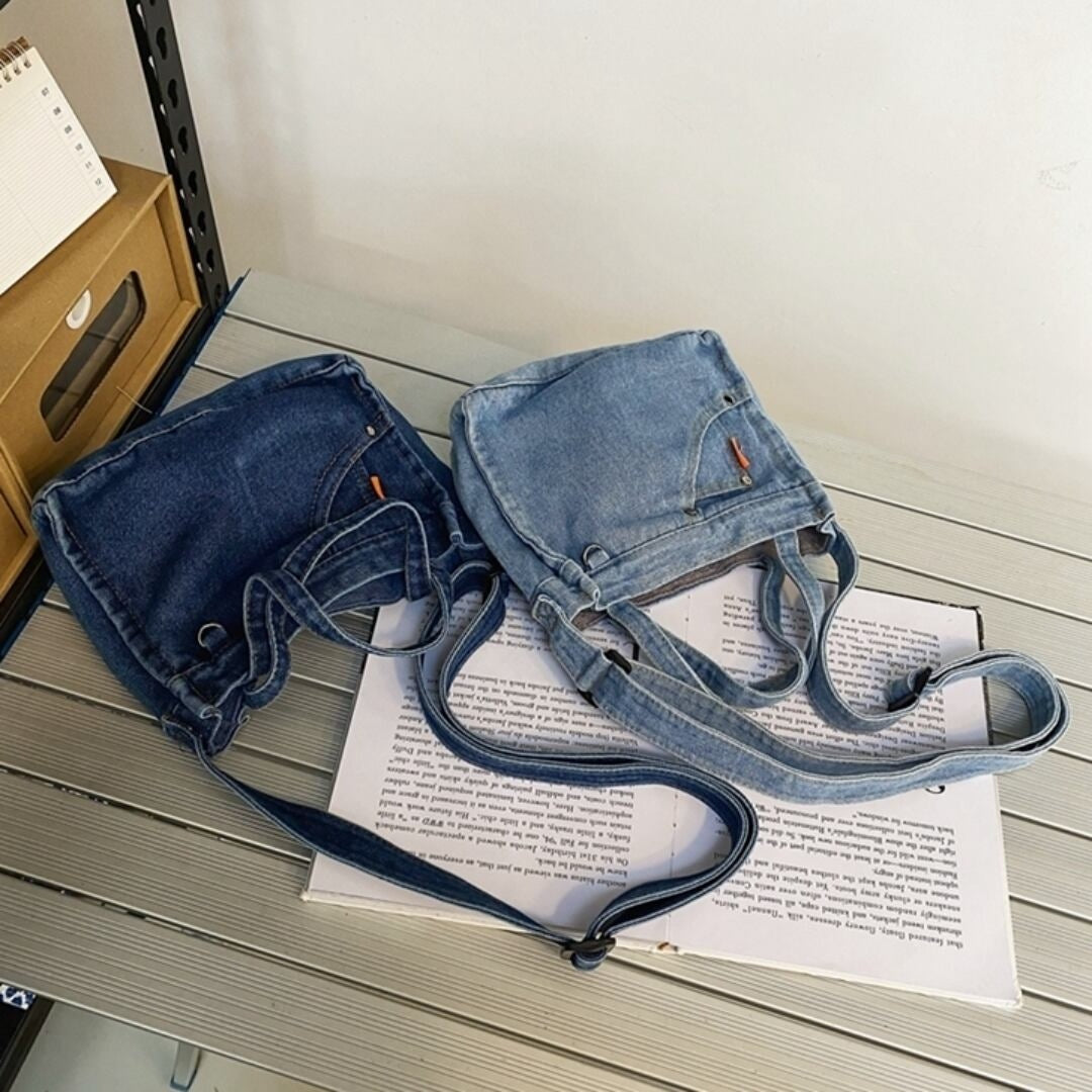Denim shoulder bag D0039