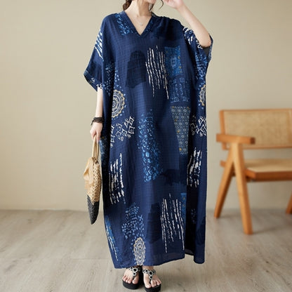 V neck long one piece D0065