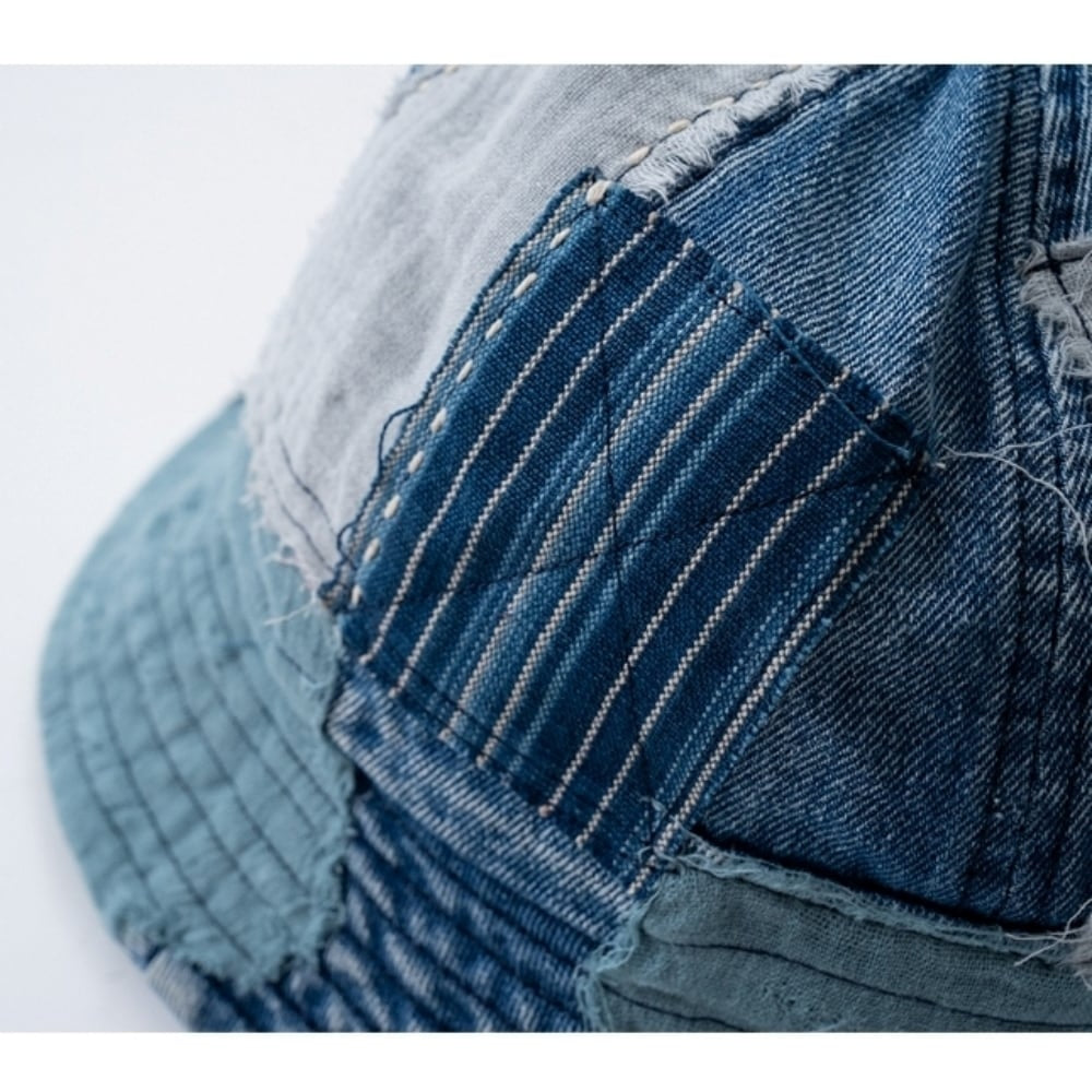 Patchwork denim hat HL2548