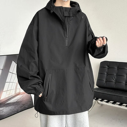 Big size anorak hoodie jacket HL2291