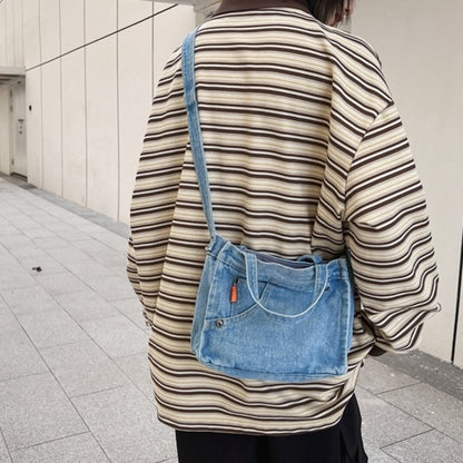 Denim shoulder bag D0039