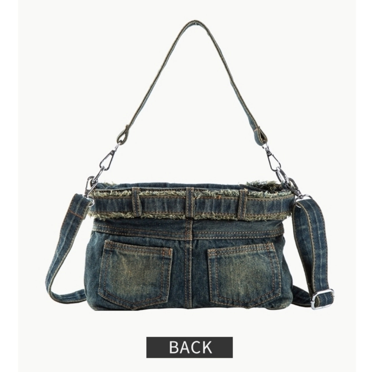 Belt Design Denim Bag D0041