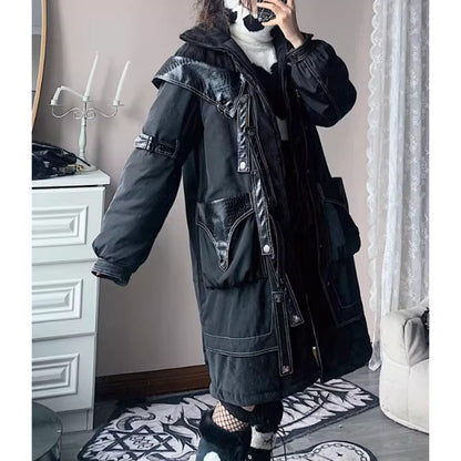 Stand collar padded coat E7021