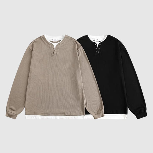 Faux layered sweatshirt HL2416