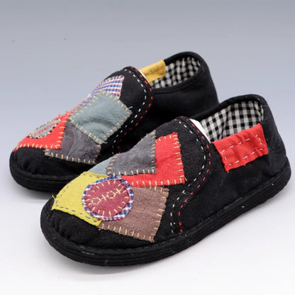 patchwork room shoes　D0025