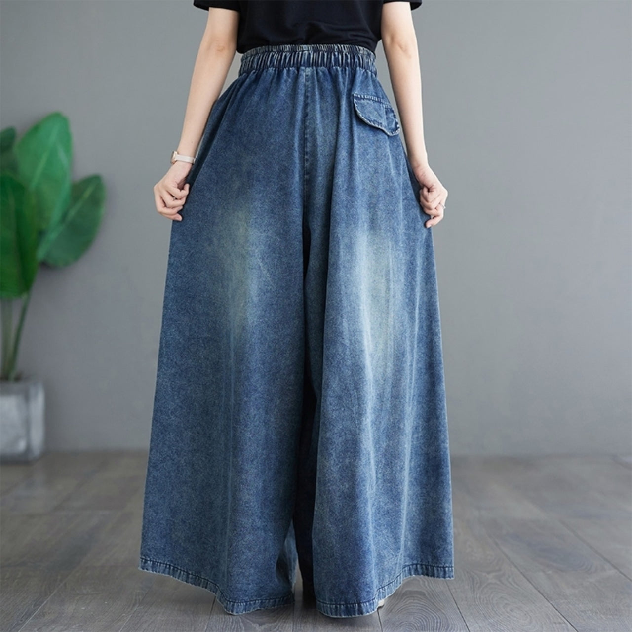 Wide baggy pants D0071