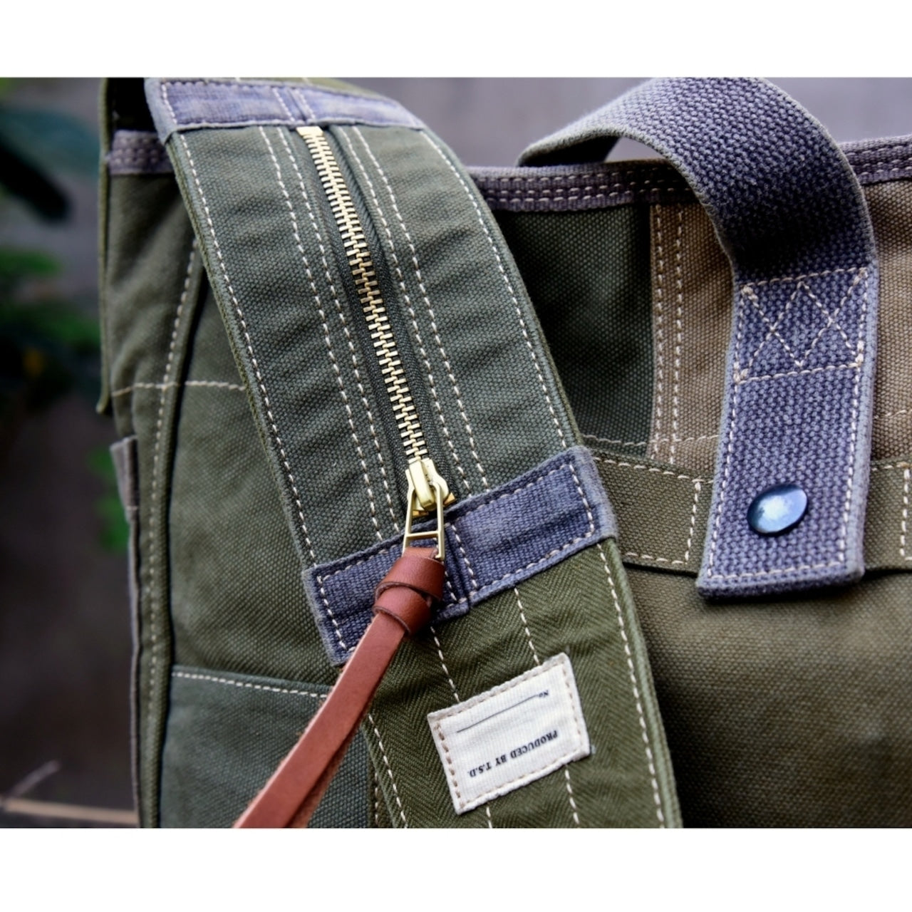 Patchwork Denim Messenger Bag D0033