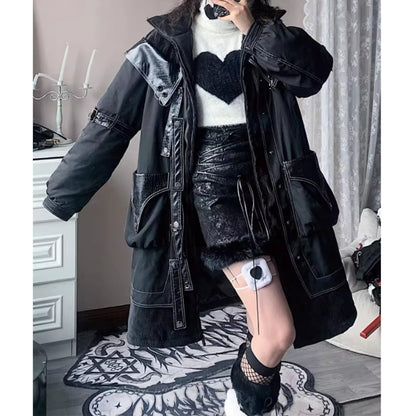 Stand collar padded coat E7021