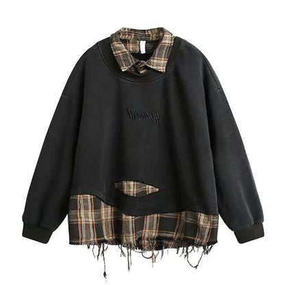 Faux layered damage tops HL2422