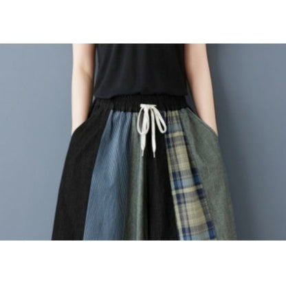 Flare wide denim pants D0021