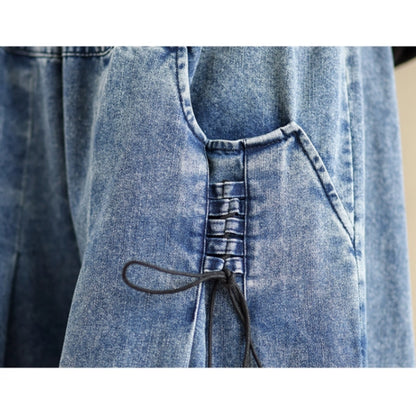 Wide baggy denim pants D0074