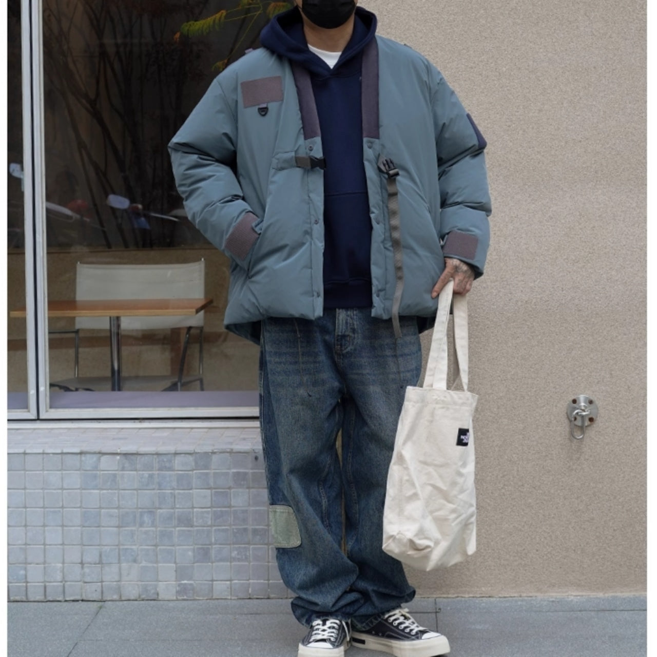 Denim applique jeans D0094