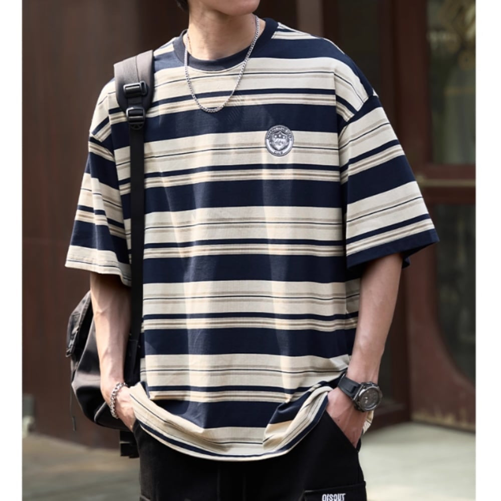 Mixed border T-shirt HL2579