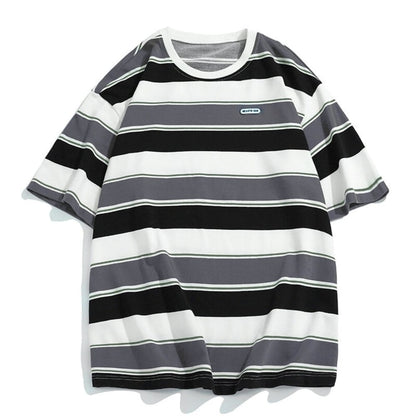 Round neck border T-shirt HL2580