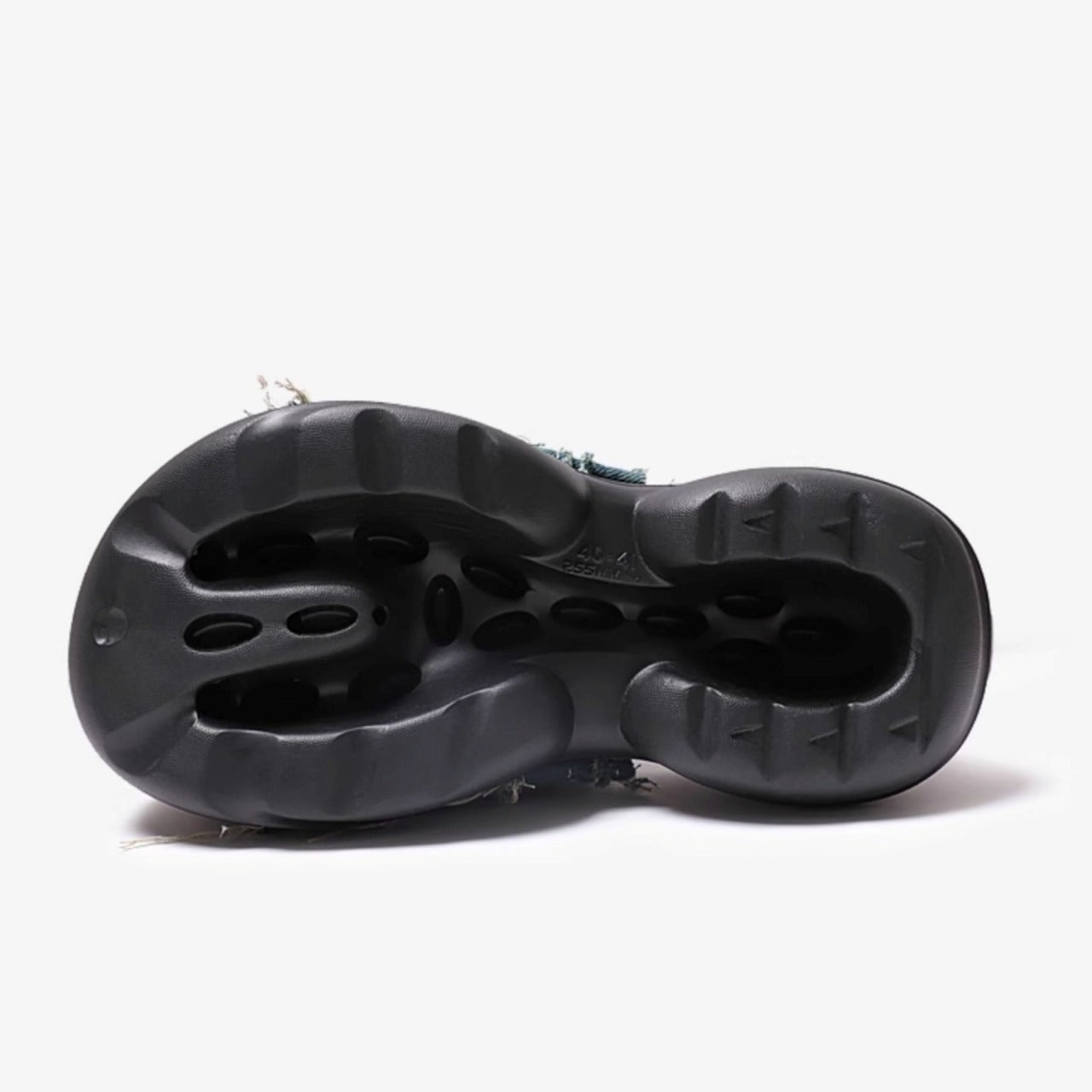 Asymmetric design denim sandals D0104