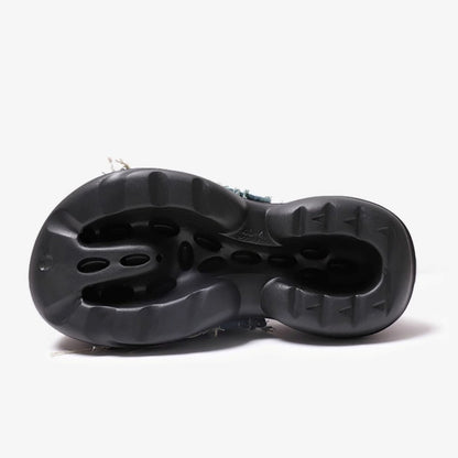 Asymmetric design denim sandals D0104