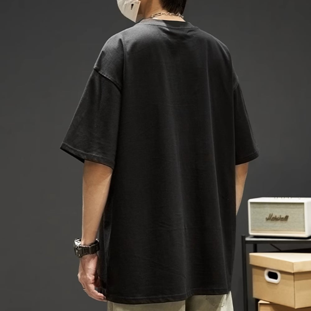 Round neck loose T-shirt HL2457