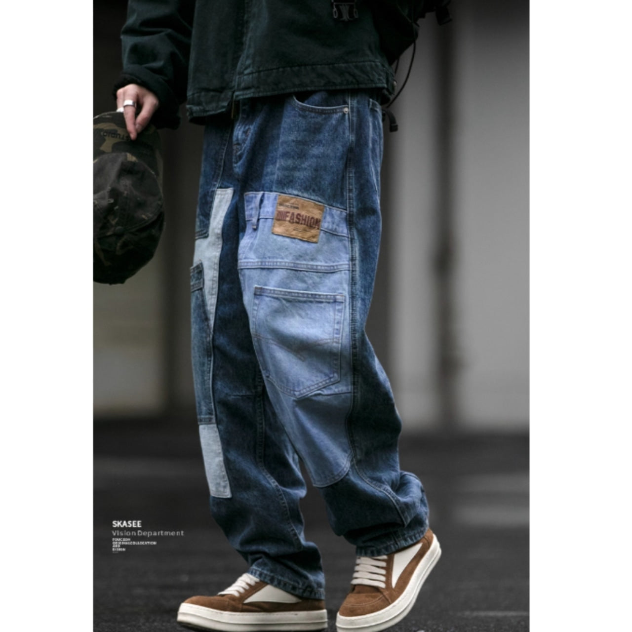 Docking design denim jeans D0091