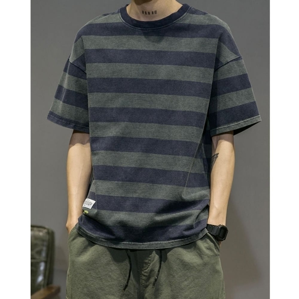 Wide border T-shirt HL2577