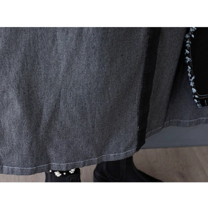 Sleeveless denim one piece D0066