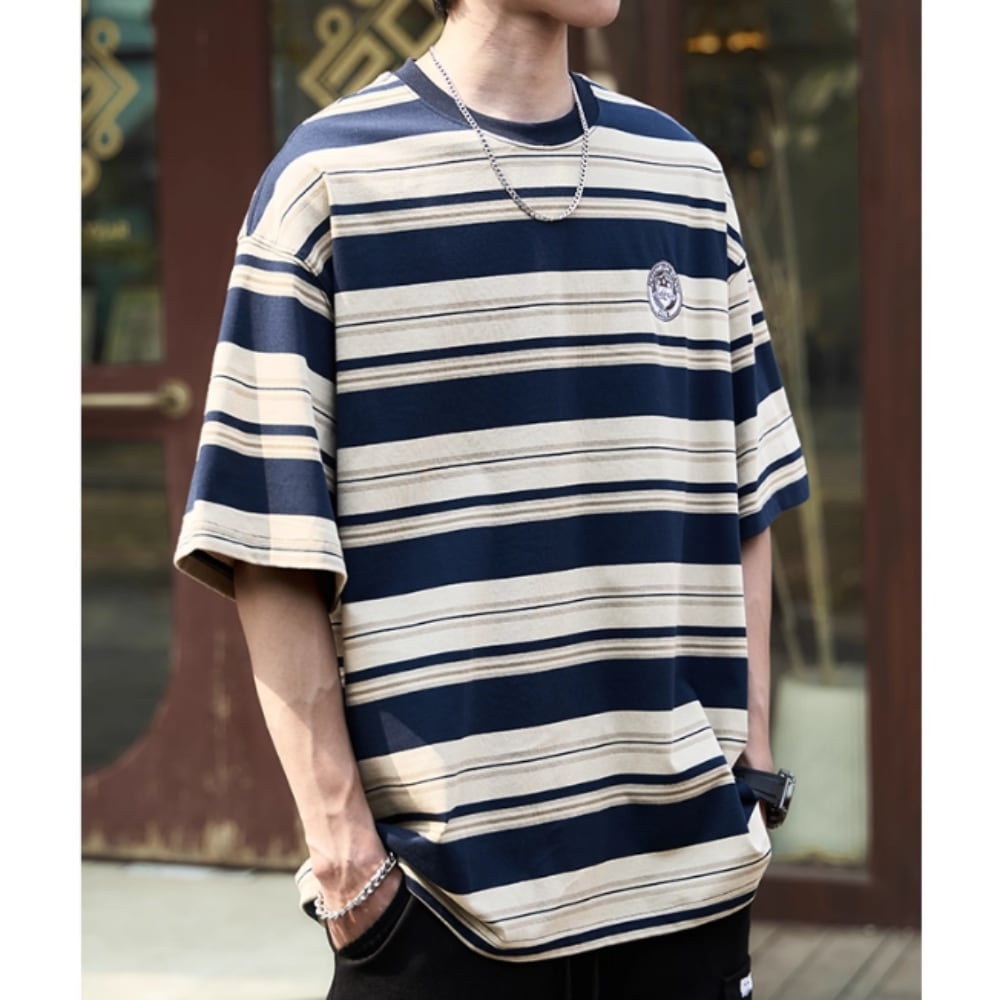 Mixed border T-shirt HL2579