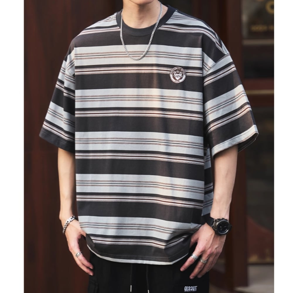 Mixed border T-shirt HL2579