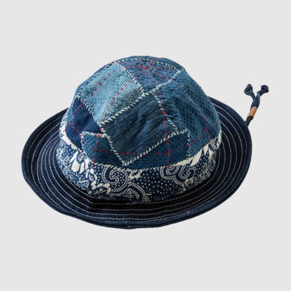 Indigo denim bucket hat D0001