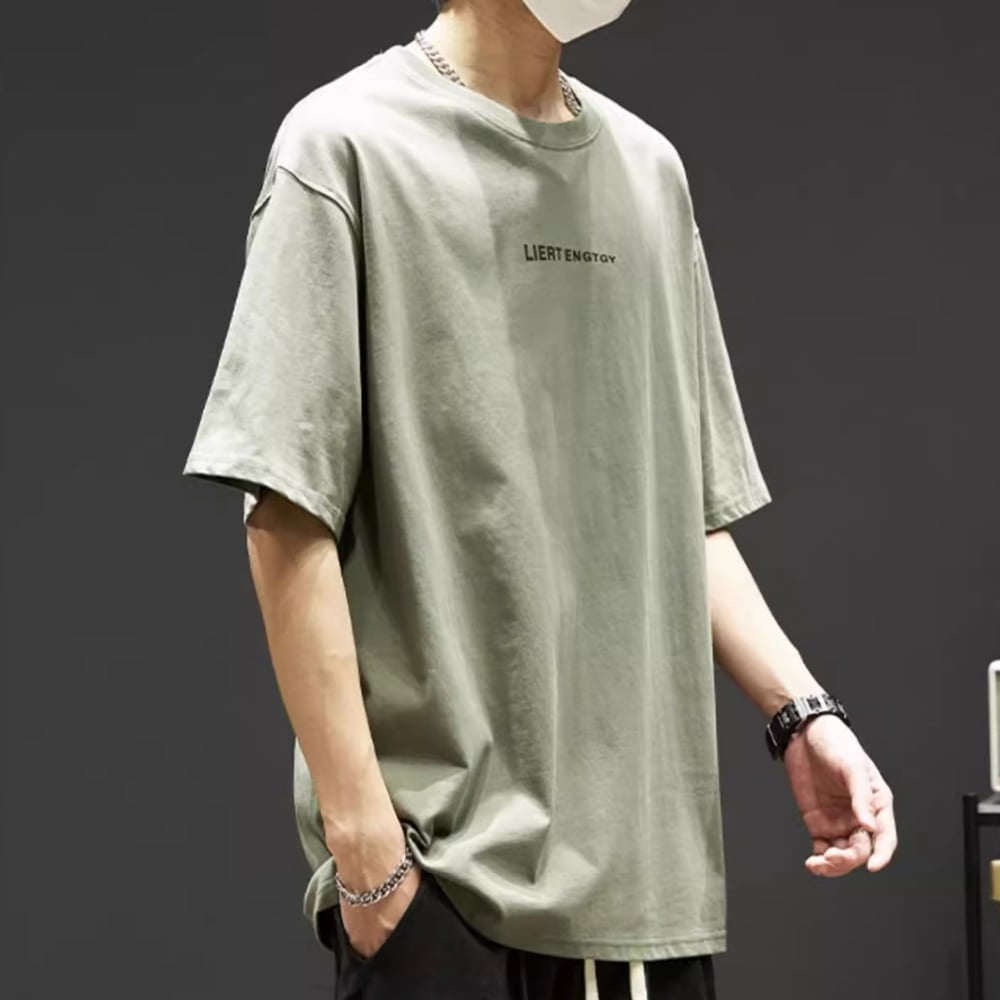 Round neck loose T-shirt HL2457
