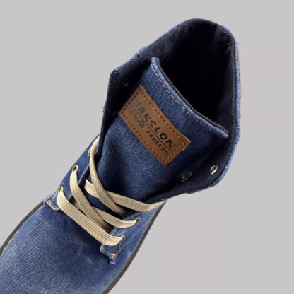 Lace up Denim Boots D0016