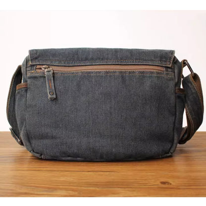Retro Denim Messenger Bag D0042