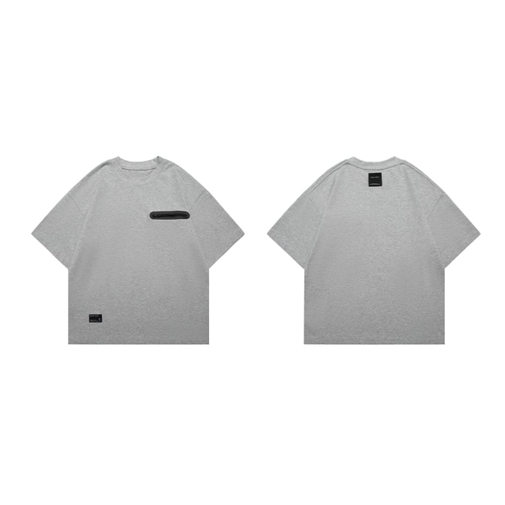 Zipper pocket design T-shirt HL2564