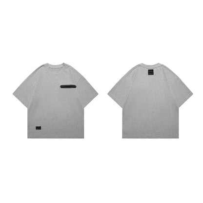 Zipper pocket design T-shirt HL2564