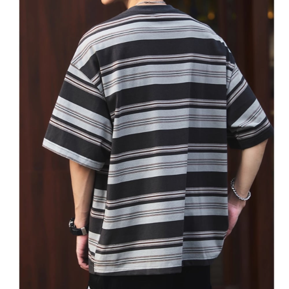 Mixed border T-shirt HL2579