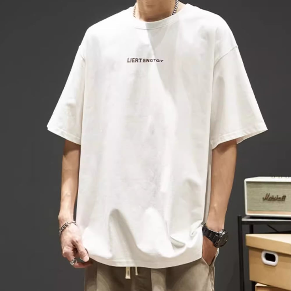 Round neck loose T-shirt HL2457