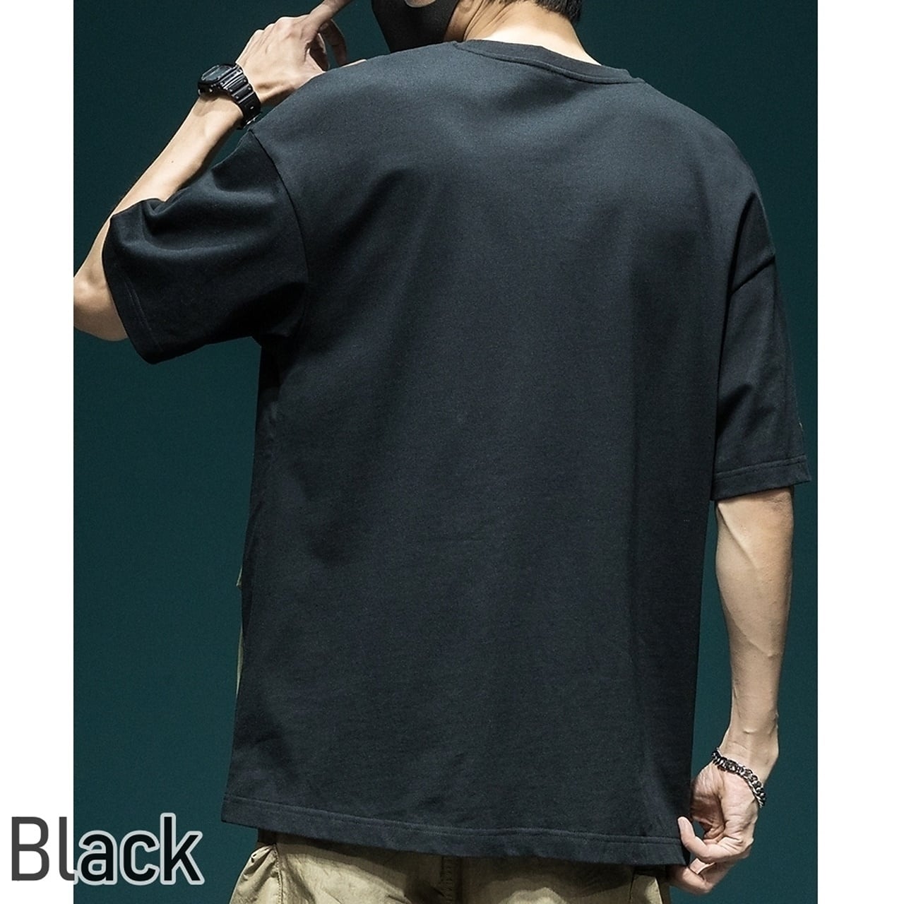 フラップポケットプリントTシャツ HL1646