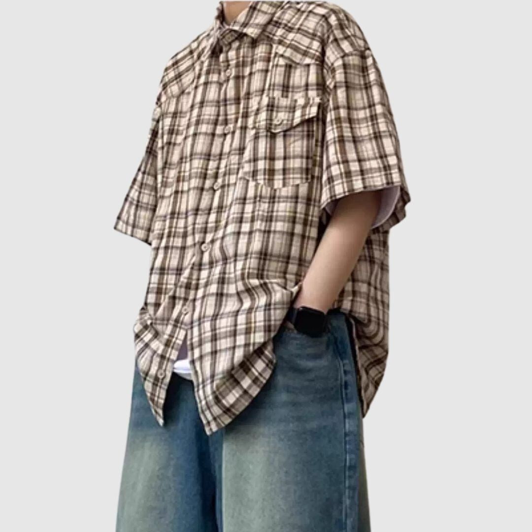 Half sleeve check shirt HL2500