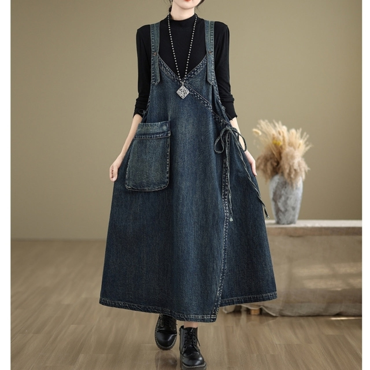 Denim jumper skirt  D0069