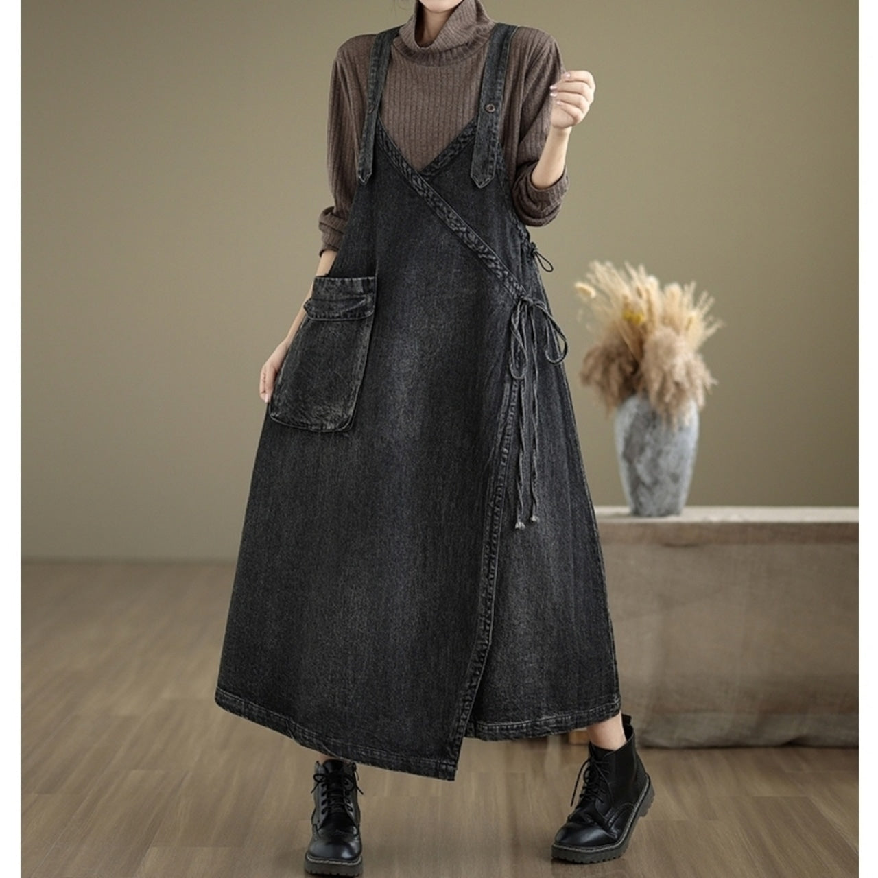 Denim jumper skirt  D0069