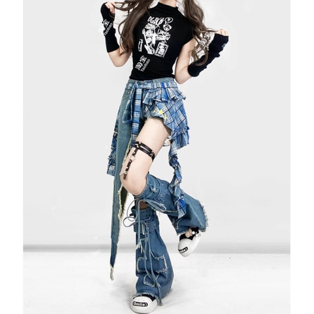 Asymmetric shorts & Leg covers E7006