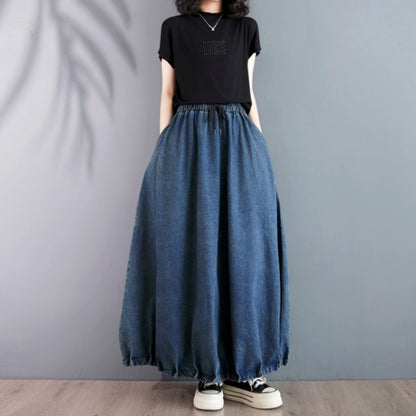 Denim balloon skirt D0072
