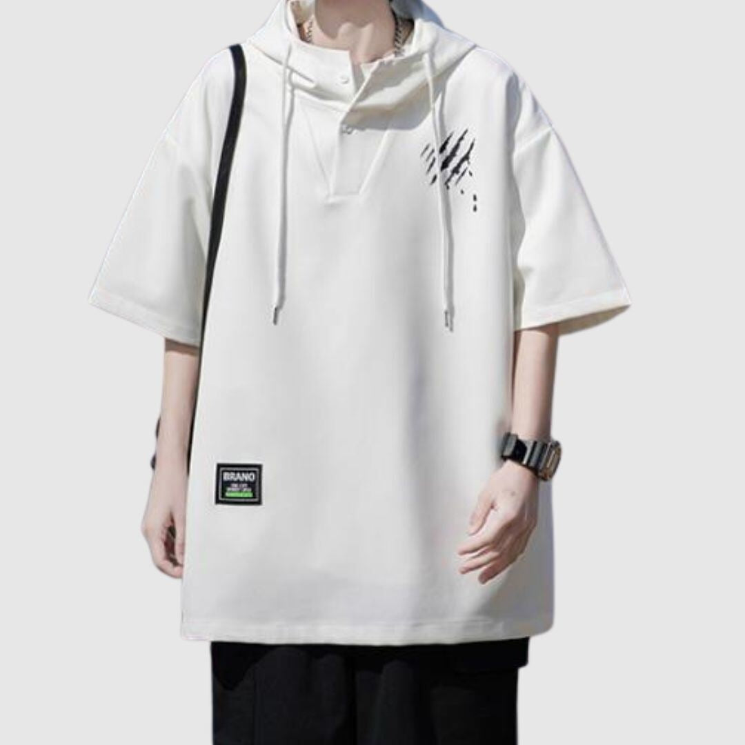 Pullover short sleeve hoodie HL2558