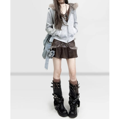 Fleece-lined hoodie E7040