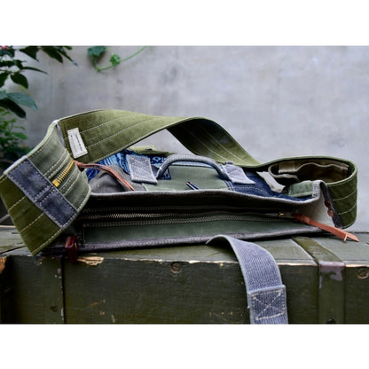 Patchwork Denim Messenger Bag D0033