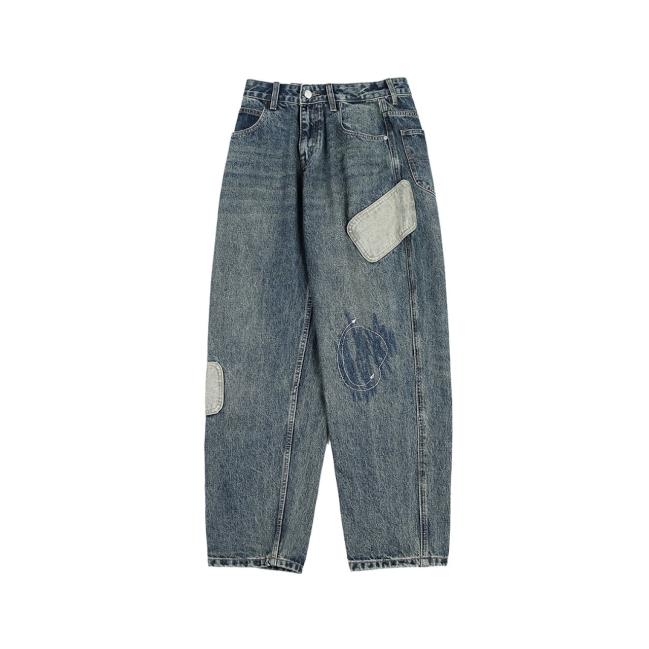 Denim applique jeans D0094