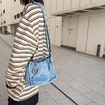 Denim shoulder bag D0039