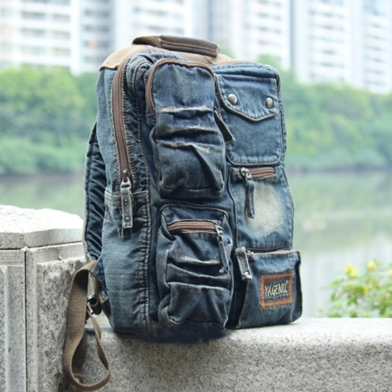 Retro Denim Backpack D0024